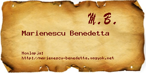 Marienescu Benedetta névjegykártya