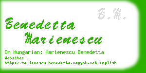 benedetta marienescu business card